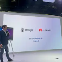 Mago's CEO talking on the Huawei stage about the strong relashionship between Mago and Huawei