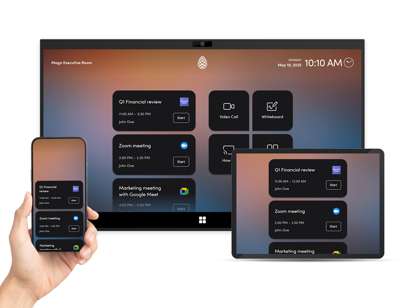 Mago one-touch join for Microsoft Teams, Zoom, Google Meet, and Webex