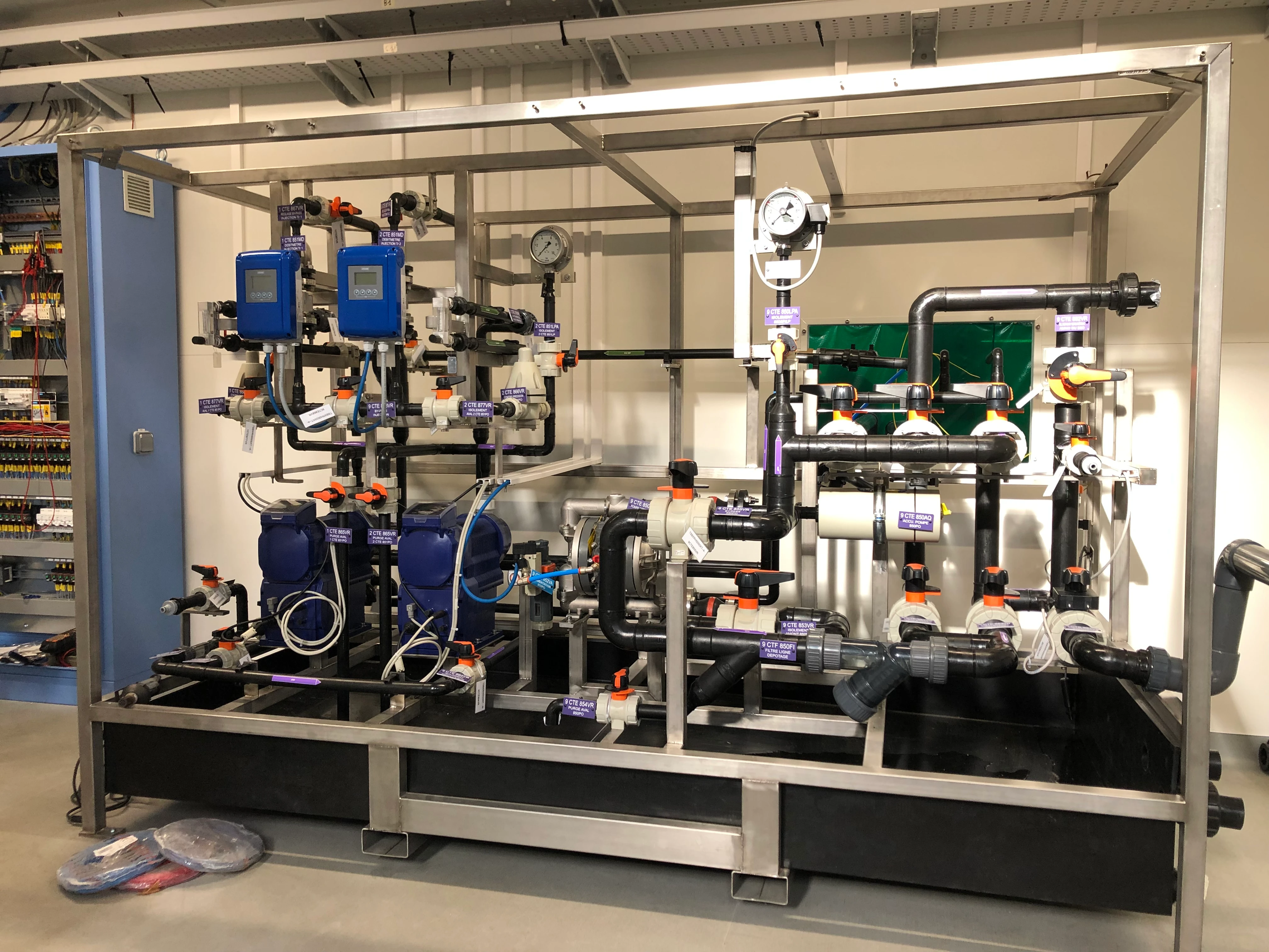 ATO : Système d'injection de polymères pour la prévention de l’embouement et de l’entartrage. Analyse du Ph, de la conductivité, du TAC.
