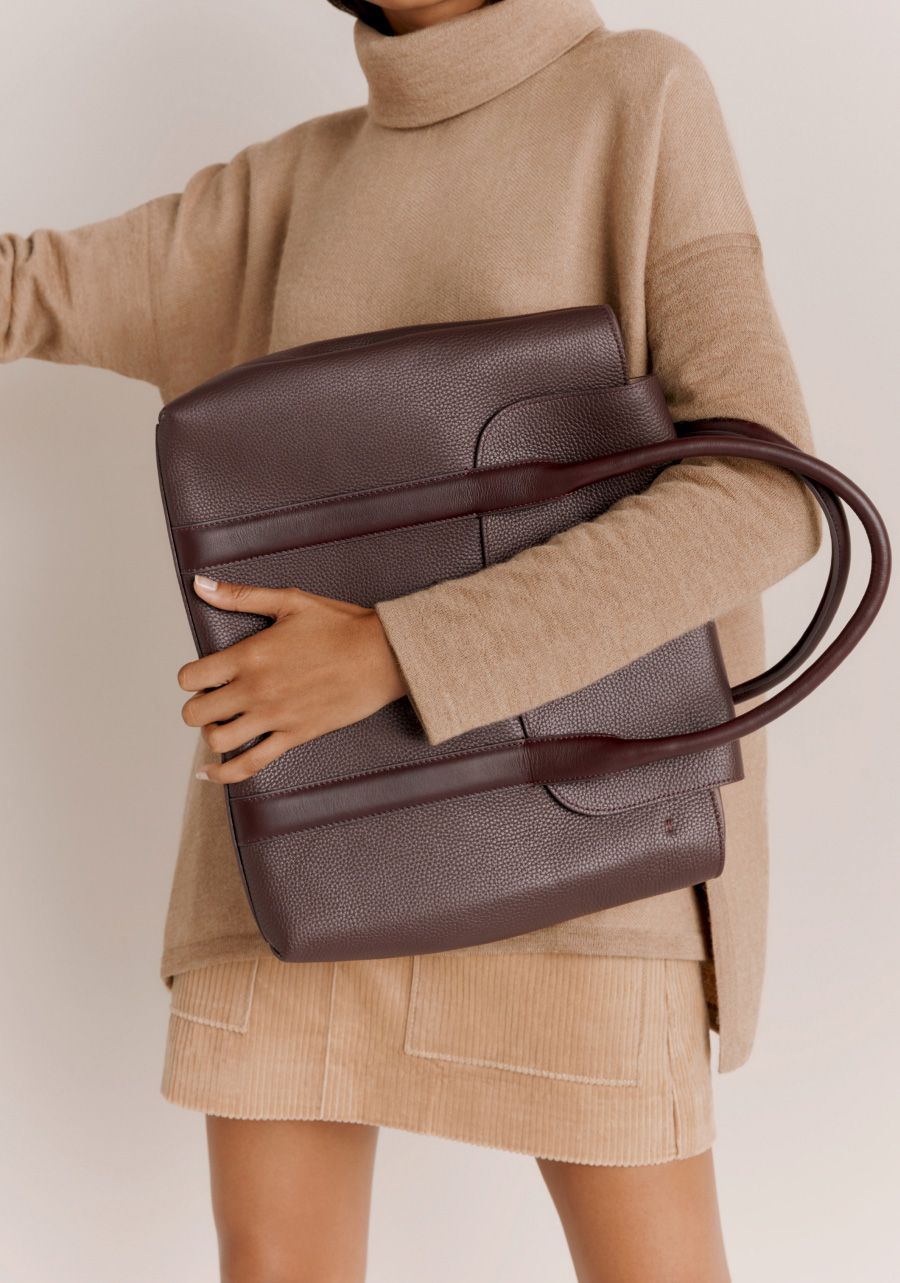 cuyana baby alpaca oversized turtleneck sweater