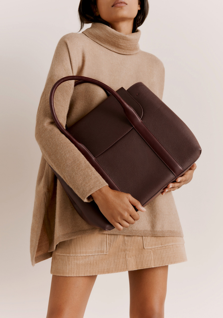 cuyana baby alpaca oversized turtleneck sweater