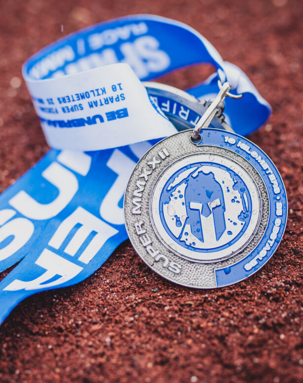 Spartan Super Race Medal 2021 10K 25 obstacles TrifectaWith Wedge Honor Series 