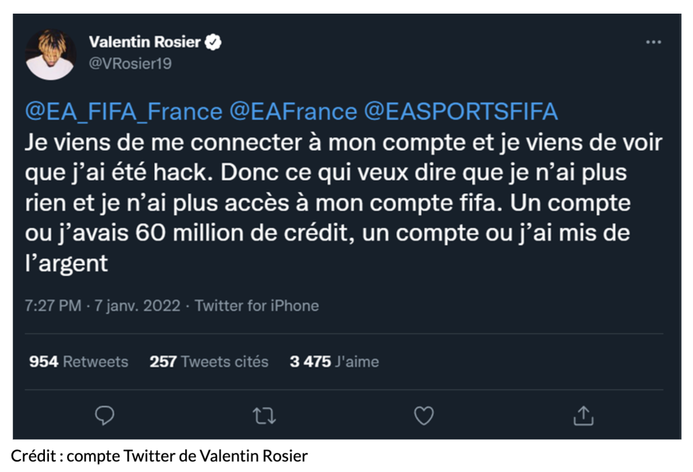 Crédit : compte-twitter-de-valentin-rosier