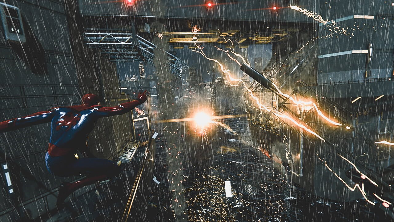 シニスター・シックス戦で躍動するスパイダーマン