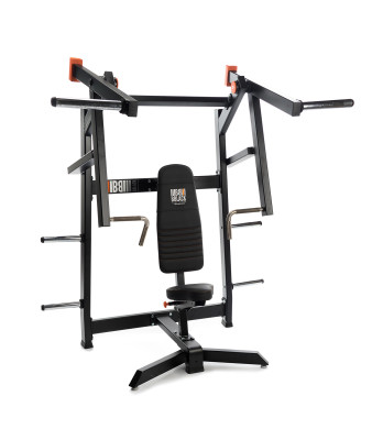 125pl_jprg.jpg – Balanced independent levers
The handles maintain a neutral wrist angle throughout the movement
2 handle positions
Adjustable seat
2 pairs of weight holders on side frame
Separate bracket for floor fixing
NOTE! The machine is only delivered in this color combination. – Nordic Gym