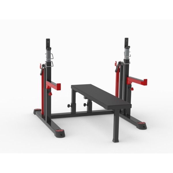 316D – Adjustable in height.
The bench is easily removed for squats, deadlifts etc.

 – Nordic Gym
