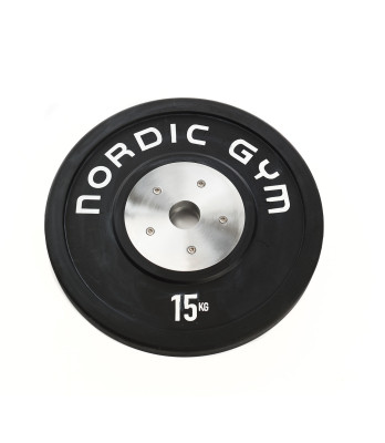 70015.jpg – Helgummerad träningsviktskiva med skruvat stålcentrum för skivstångsträning.
Denna skiva är 43mm bred. – Nordic Gym