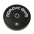 60025.jpg – Fully rubberized Bumper plate with steel center for barbell training. – Nordic Gym