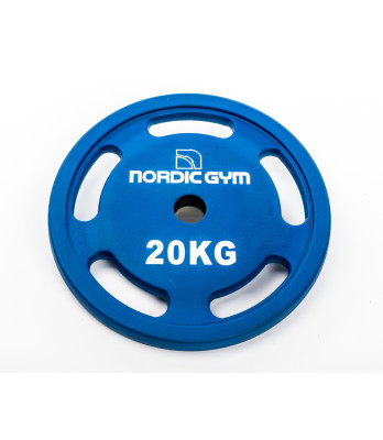 nordic_gym_int._vikt_20_kg.jpg – Helgummerad viktskiva för skivstångsträning. – Nordic Gym