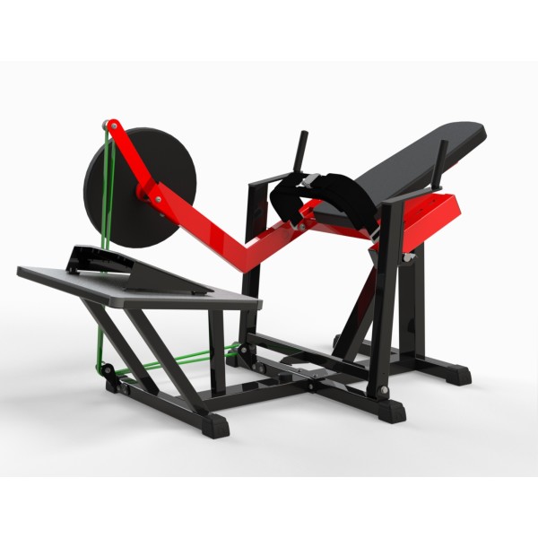 423D glute blaster machine – A unique gluteus and thigh trainer. You can train from light load to relatively heavy load, in addition you can use rubber bands for training explosiveness, this in turn affects how much it will load the muscles in the explosive phase while the load remains in the eccentric phase.
The adjustable step allows you to train one leg at a time in an explosive step movement that is common in, among other things .. athletics.
Gluteus training is often called "Butt blaster"

 – Nordic Gym