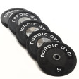 70005-70025.jpg – Helgummerad träningsviktskiva med stålcentrum för skivstångsträning.
Denna skiva är 23mm bred. – Nordic Gym