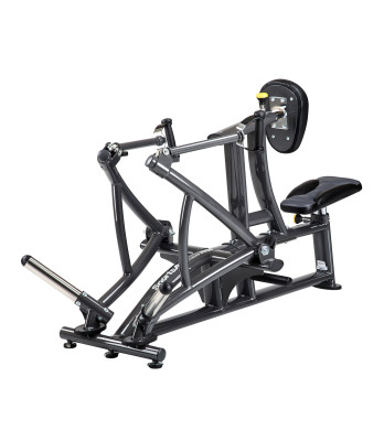 a988.jpg – Adjustable chest support
Adjustable seat
Loaded with international weight plates
Weight plates are not included.

 – Nordic Gym