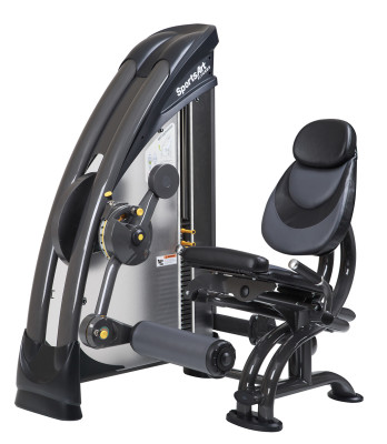 s957.jpg – Position adjustment and leg cushion adjustments can be accessed from a sitting position
Spring-assisted backrest adjustment supports users in different sizes
Angled bottom seat protects the lumbar spine – Nordic Gym