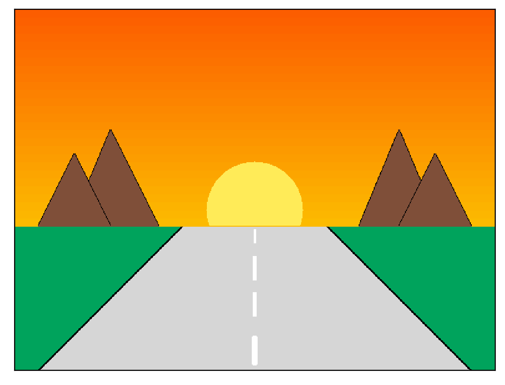 SQL Draw road with sun