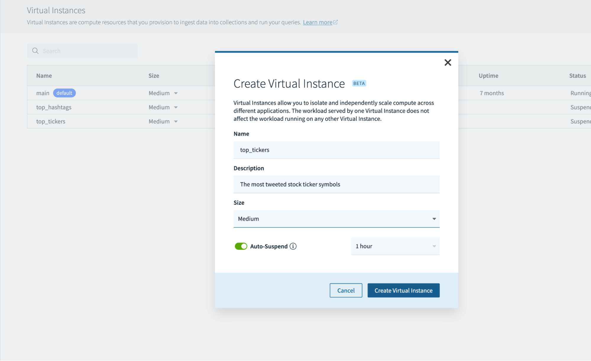 Create multiple virtual instances