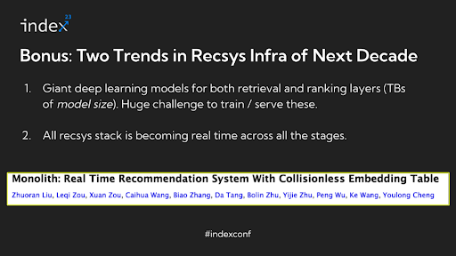 Two potential trend for the next decade in recommendation system infrastructure