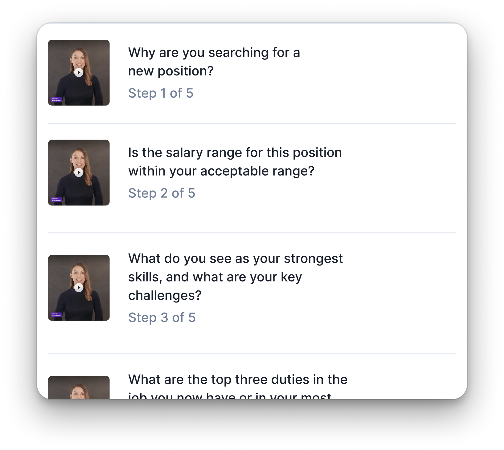 Be prepared with great questions