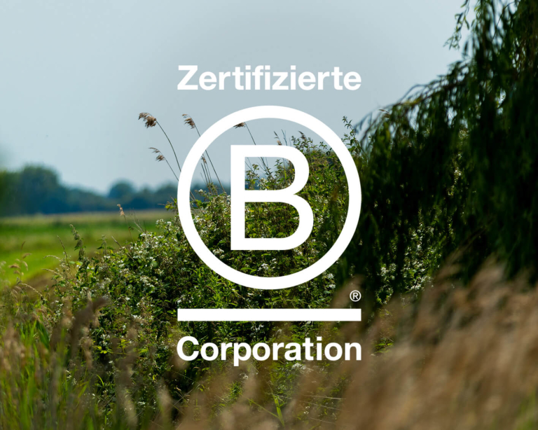 Wir möchten unser Unternehmen dafür nutzen, Gutes zu tun. Deshalb freuen wir uns besonders darüber, jetzt offiziell eine zertifizierte B Corp zu sein. Wir setzen uns für positive, nachhaltige und langfristige Veränderung sowie eine gesunde Umwelt ein. 