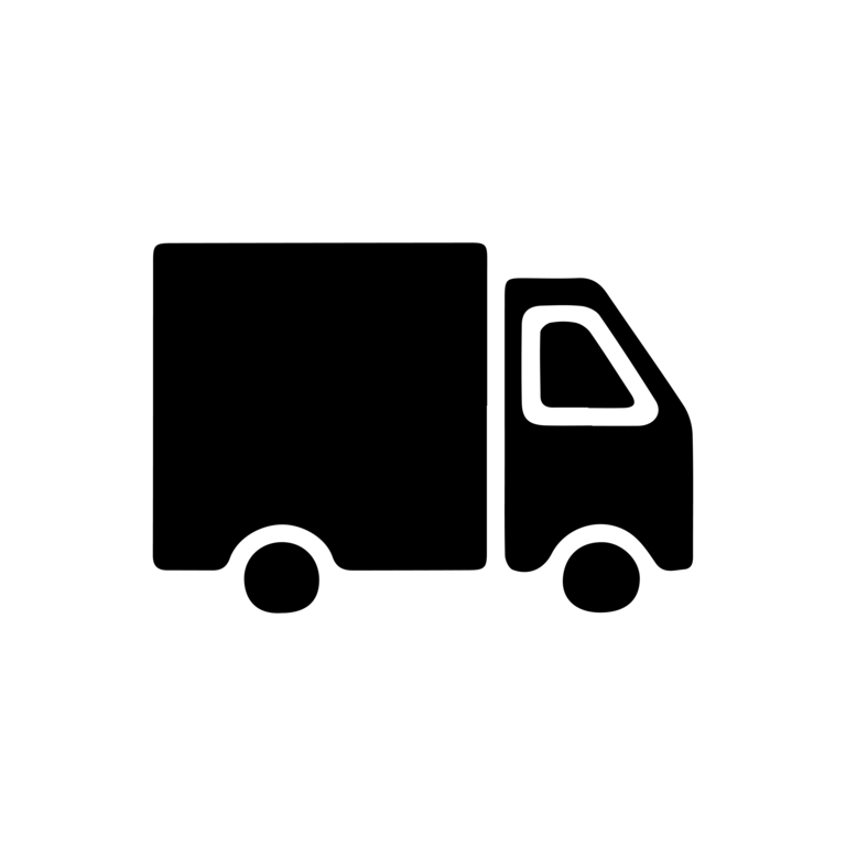 Black lorry icon.