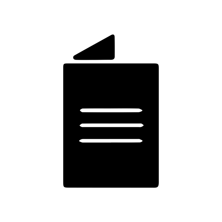 Black greetings card icon.