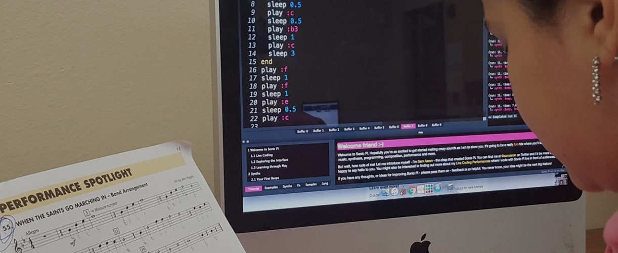 Girl Reading Music bkgd