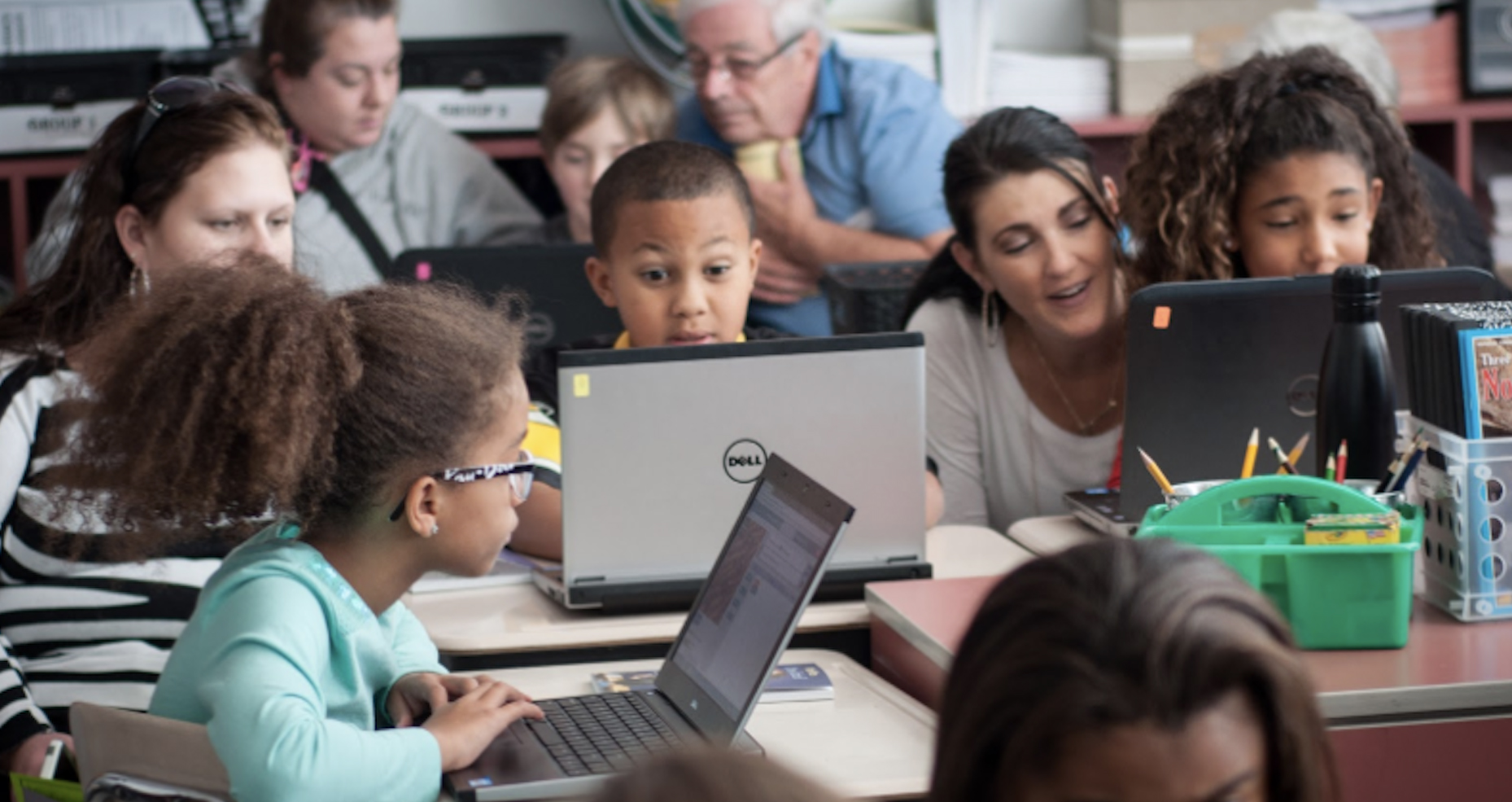 class with teachers and students of color