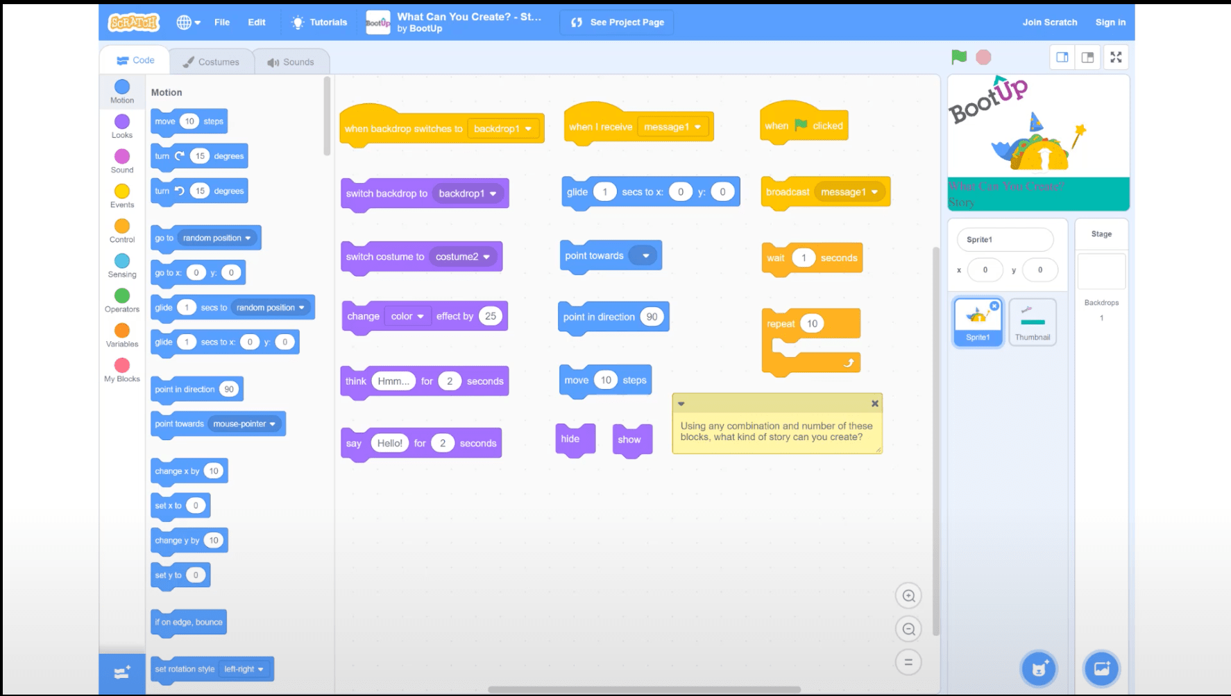 WhatCan You Create? - Story