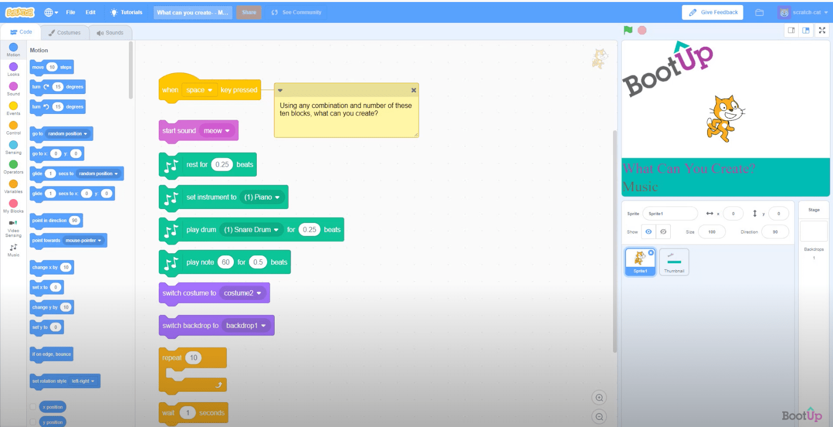 what can you create? music