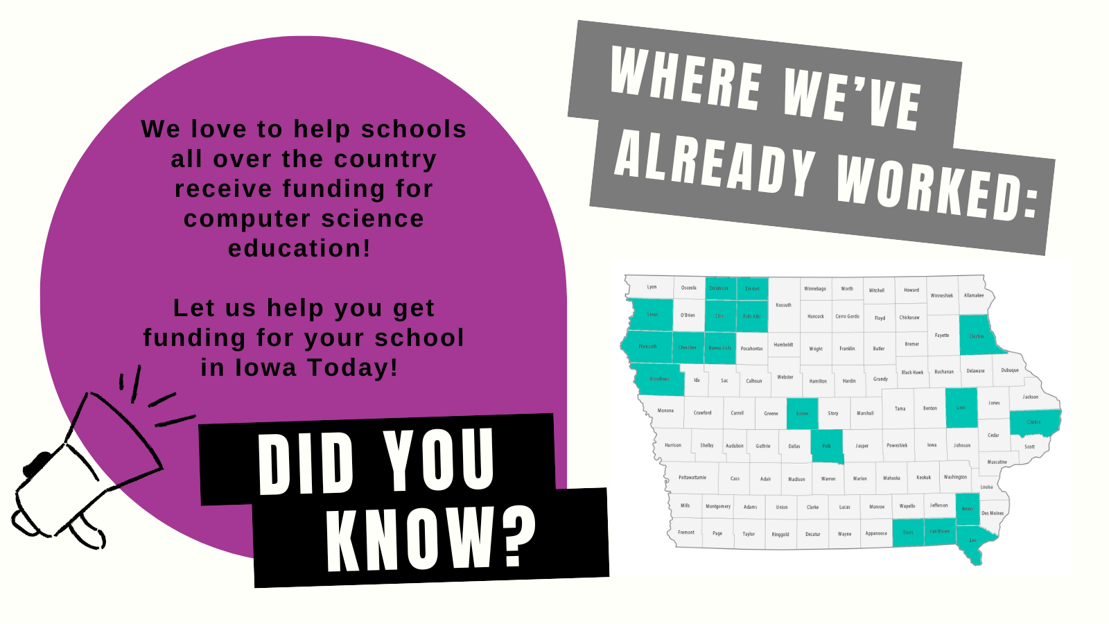 BootUp Can Help Your Iowa School Recieve Computer Science Funding!
