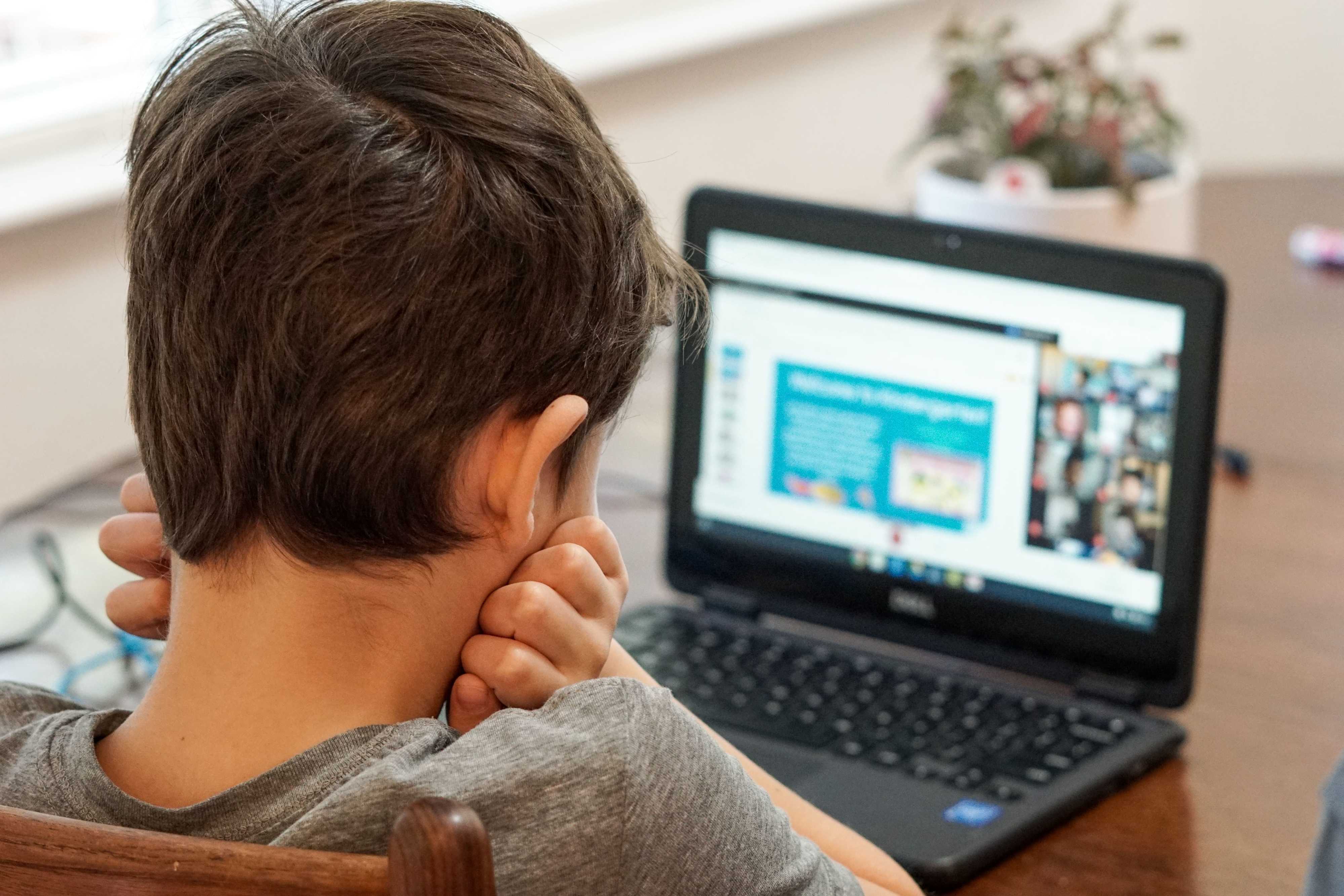 boy with computer