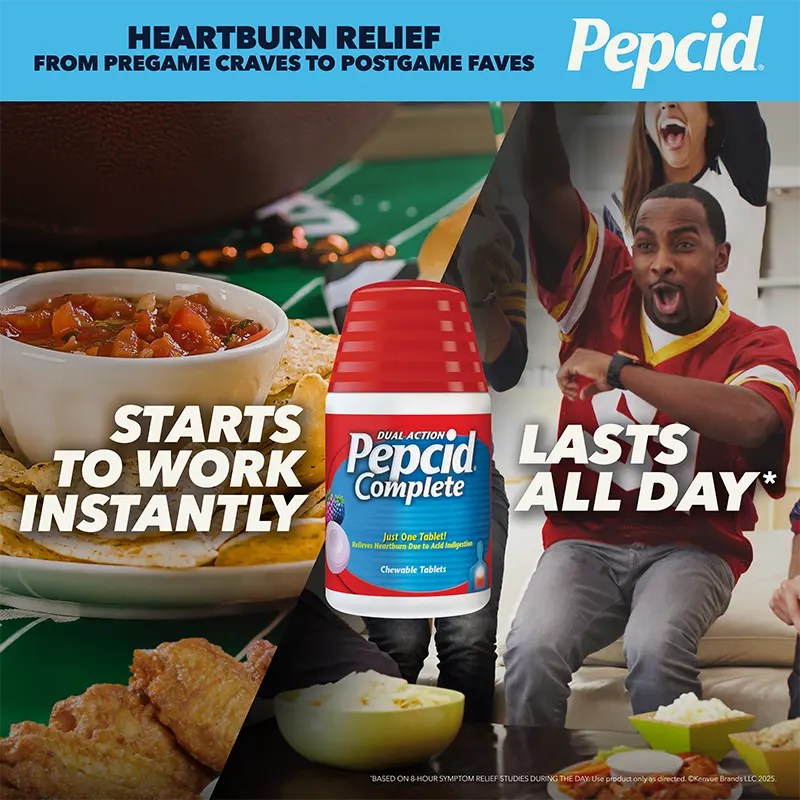 Superbowl Promotion on PEPCID COMPLETE®