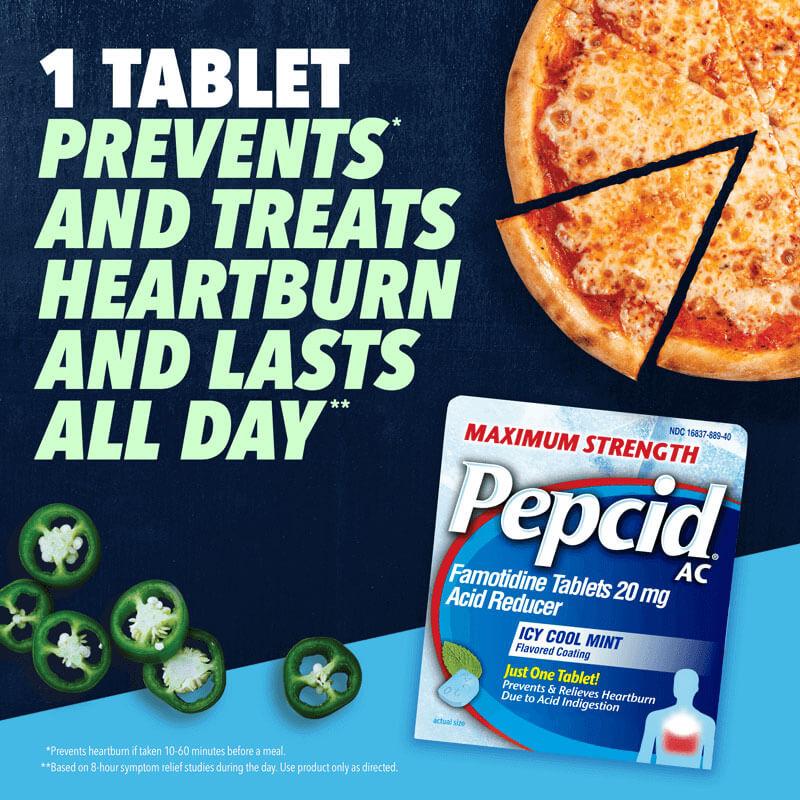 PEPCID AC® Maximum Strength Heartburn Relief, Icy Cool Mint | PEPCID®