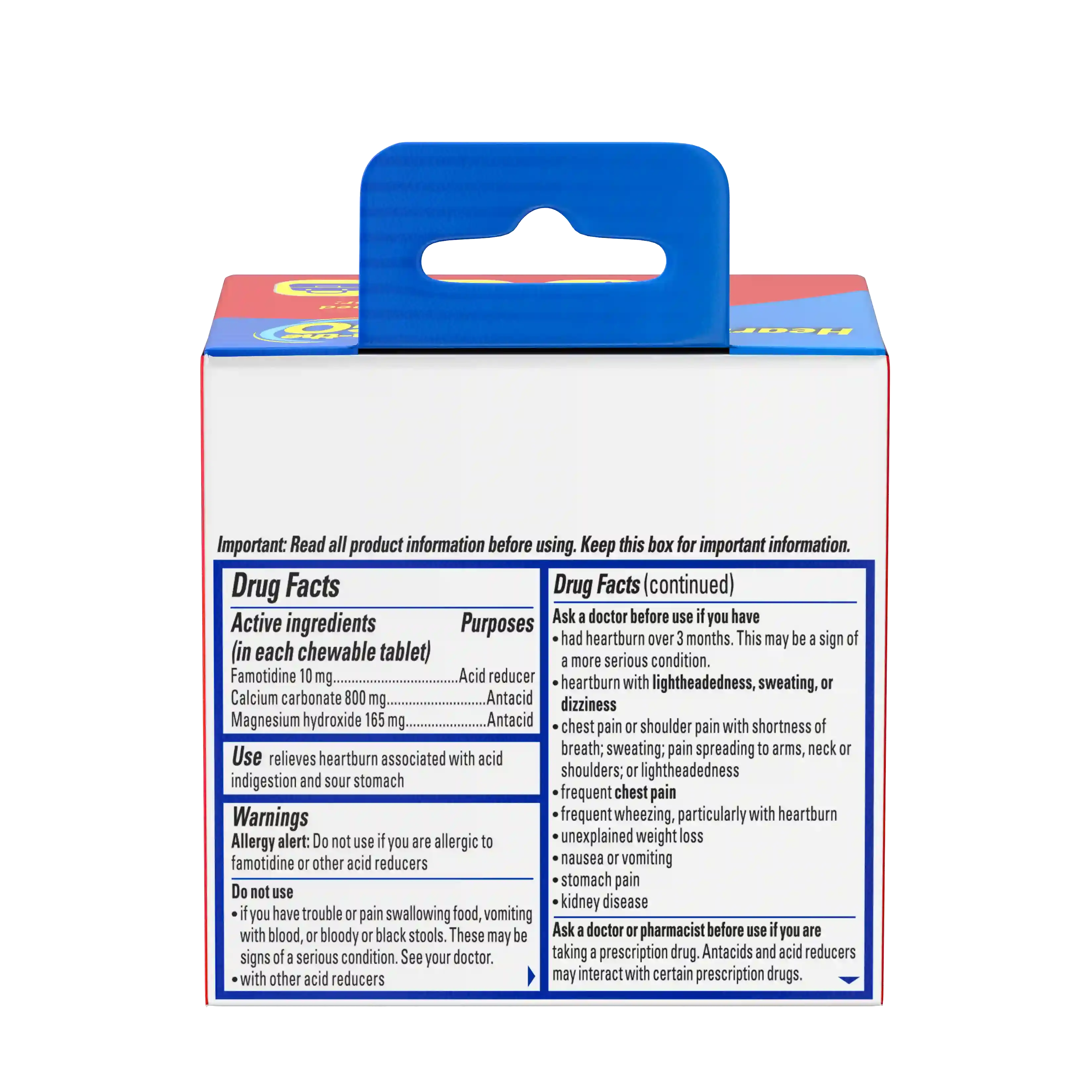 One PEPCID COMPLETE® ON-THE-GO back package