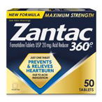 Maximum Strength Zantac 360 product packaging