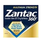 Maximum Strength Zantac 360 product packaging