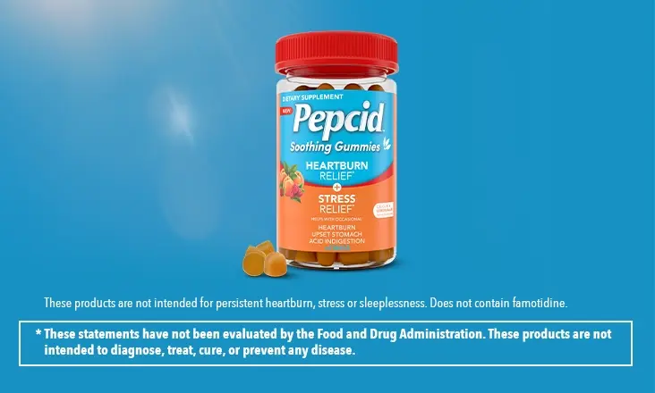 PEPCID™ Soothing Gummies, Heartburn Relief* + Stress Relief*