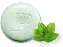 Cool mint flavored Pepcid Complete® chewable acid reducer tablet