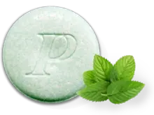 Cool mint flavored Pepcid Complete® chewable acid reducer tablet