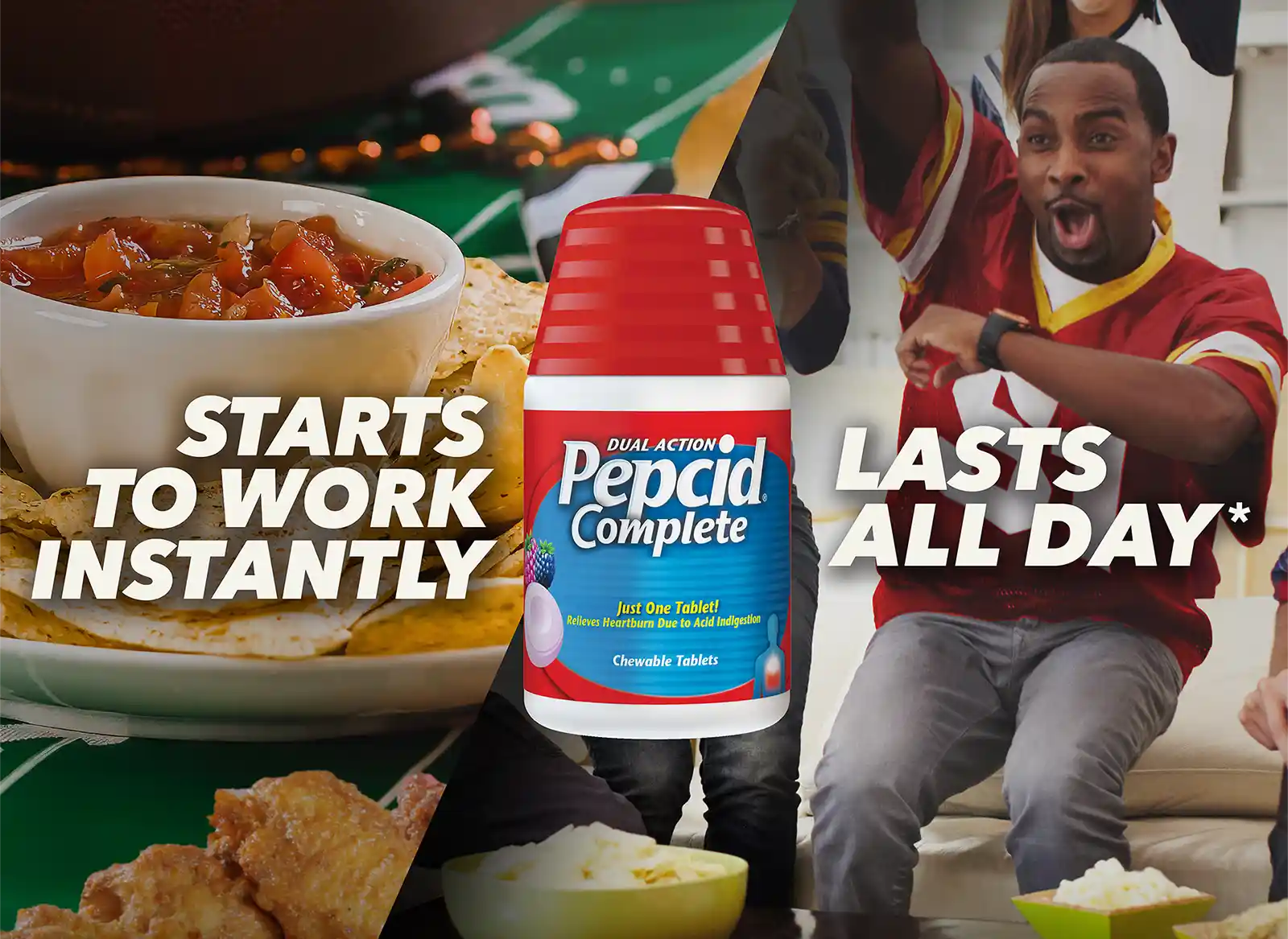 Superbowl Promotion on PEPCID COMPLETE®