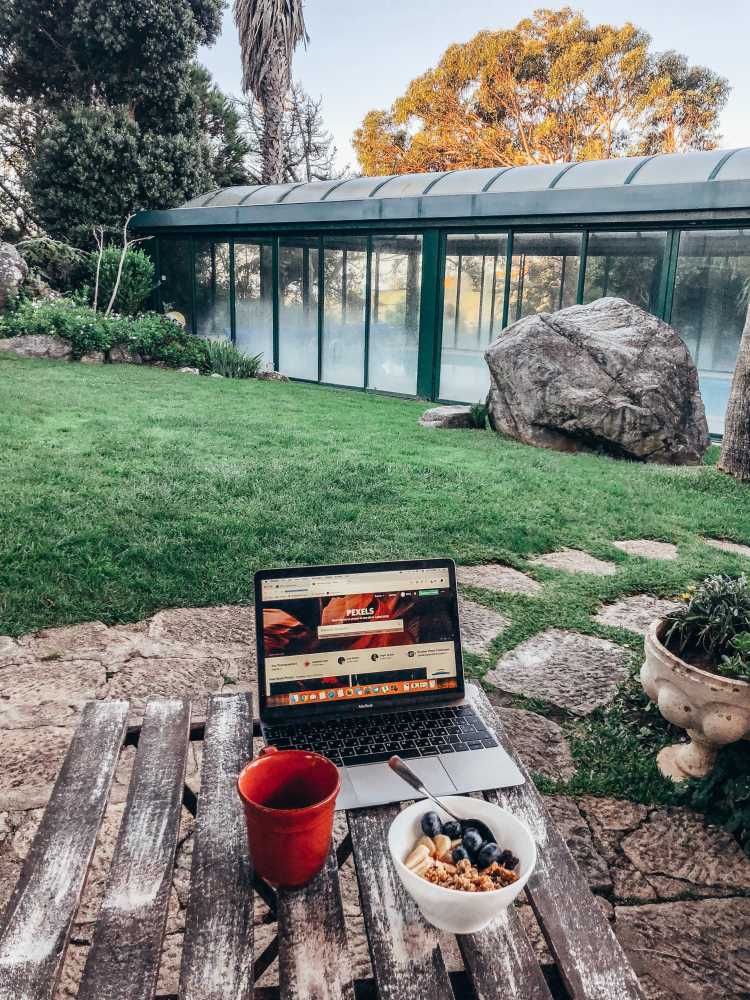 working remotely outdoors
