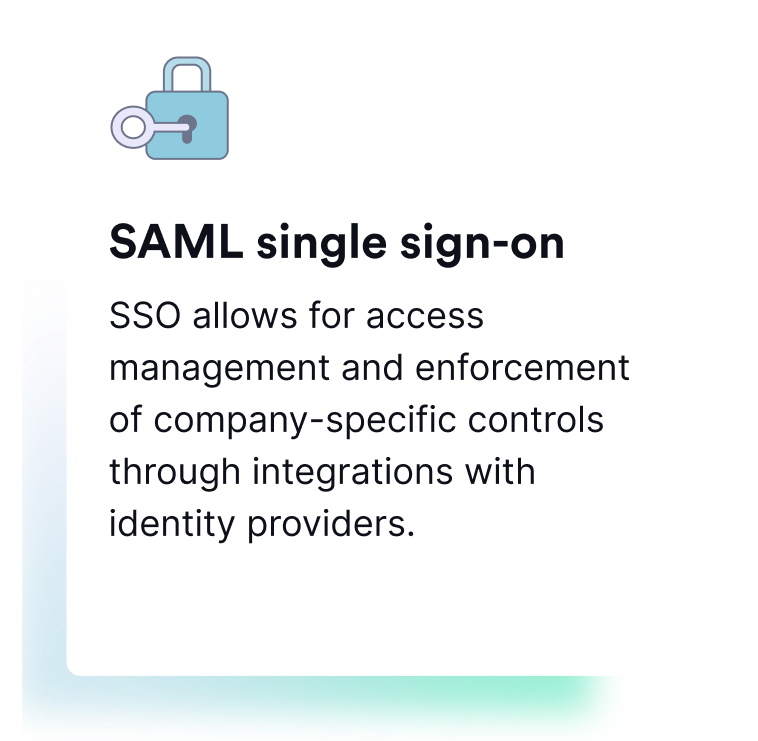 SAML single sign-on 
