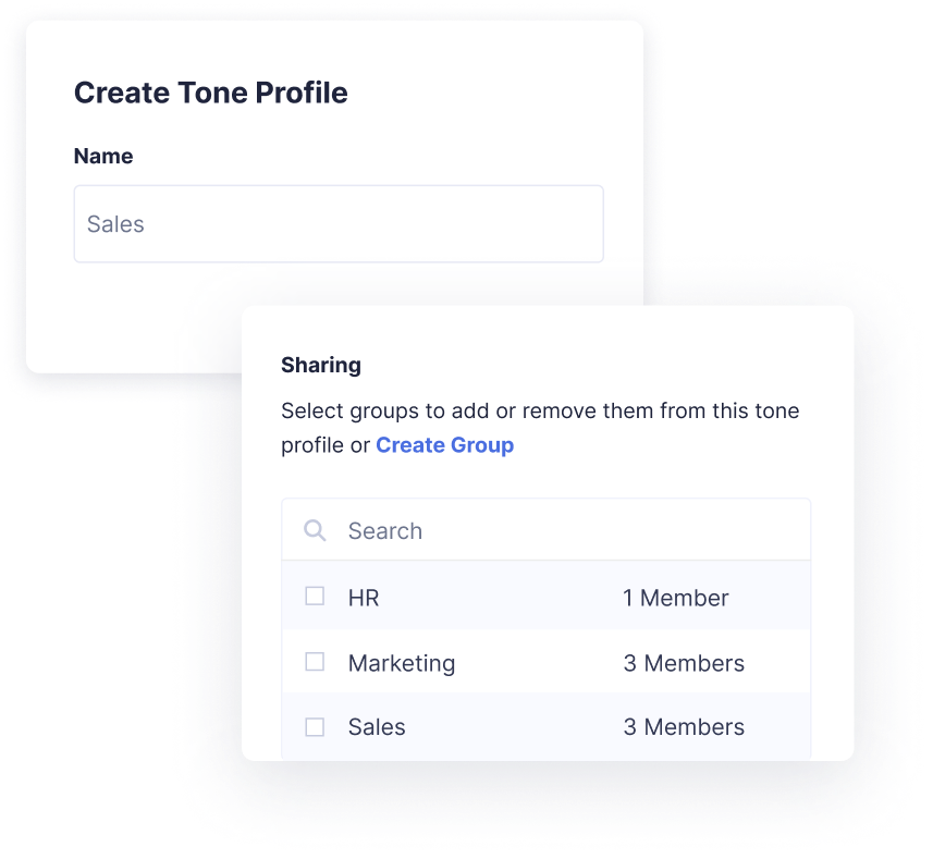How to create a tone profile in Grammarly's admin