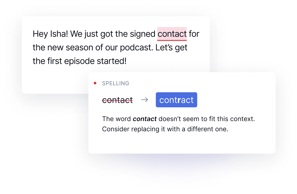 Correcting contact to contract 