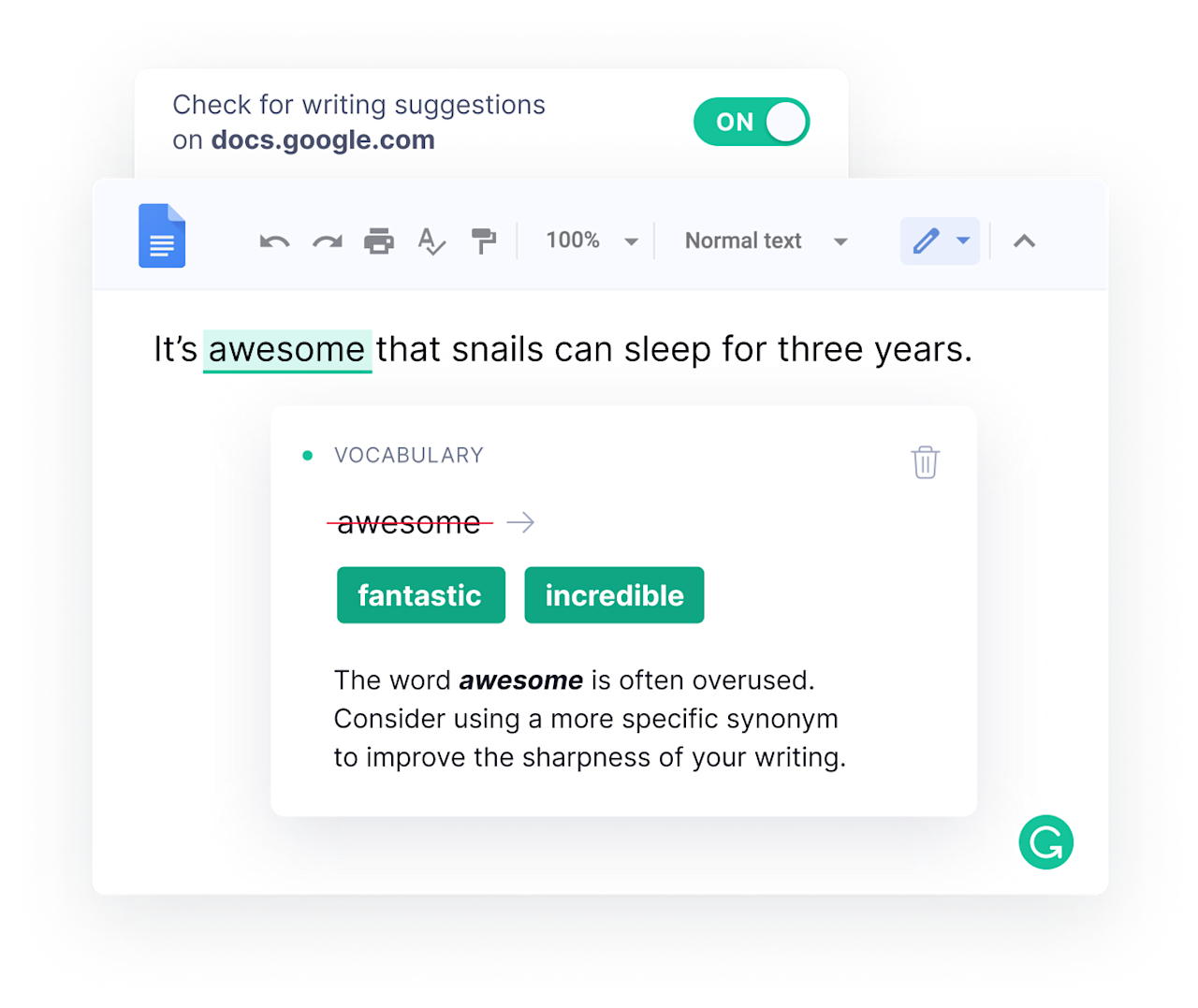 grammarly free for google doce