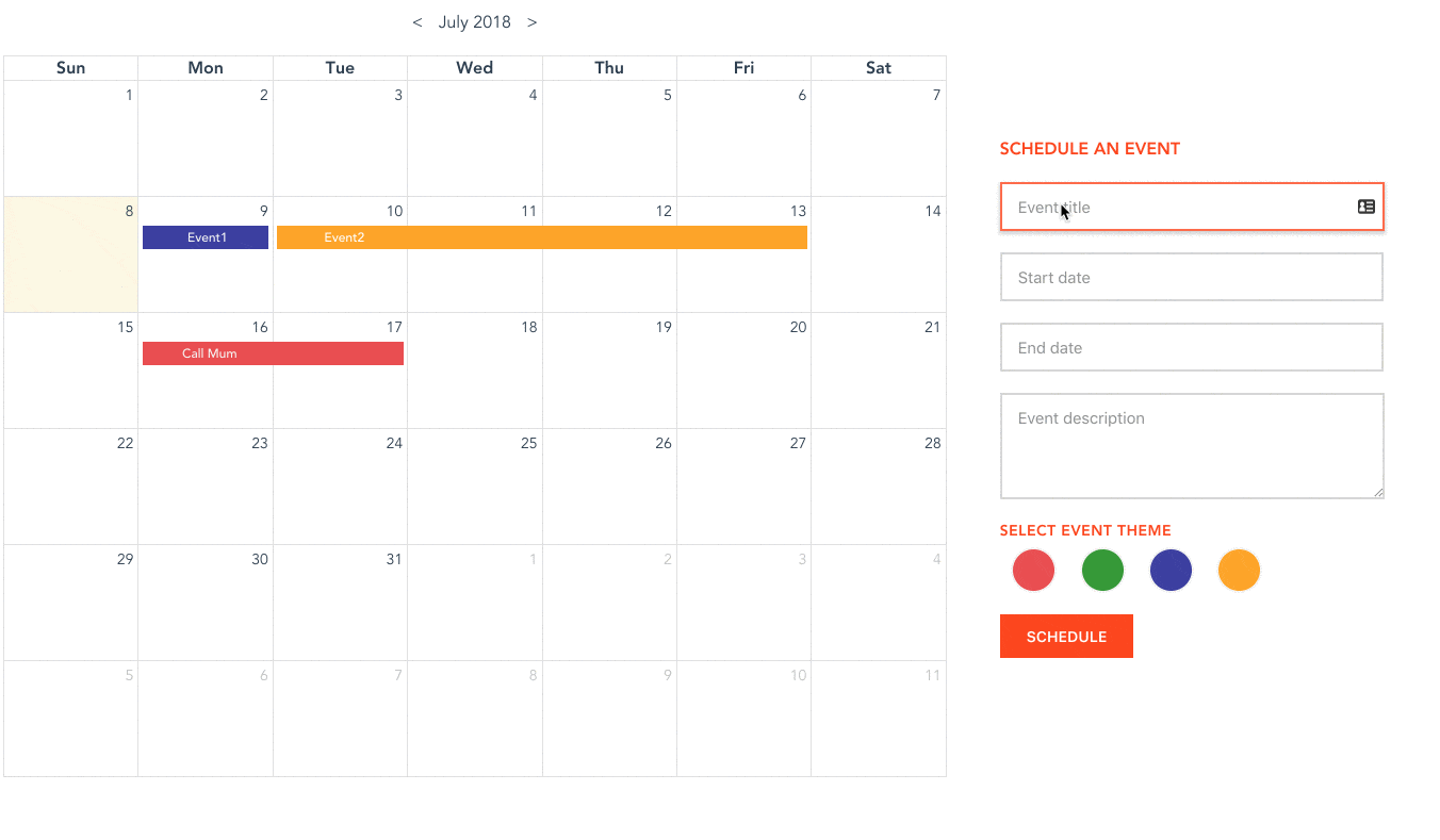 Vue Scheduler Component Vue Event Calendar