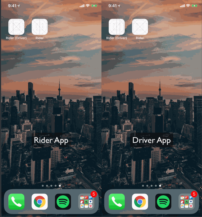 Side by side apps demo