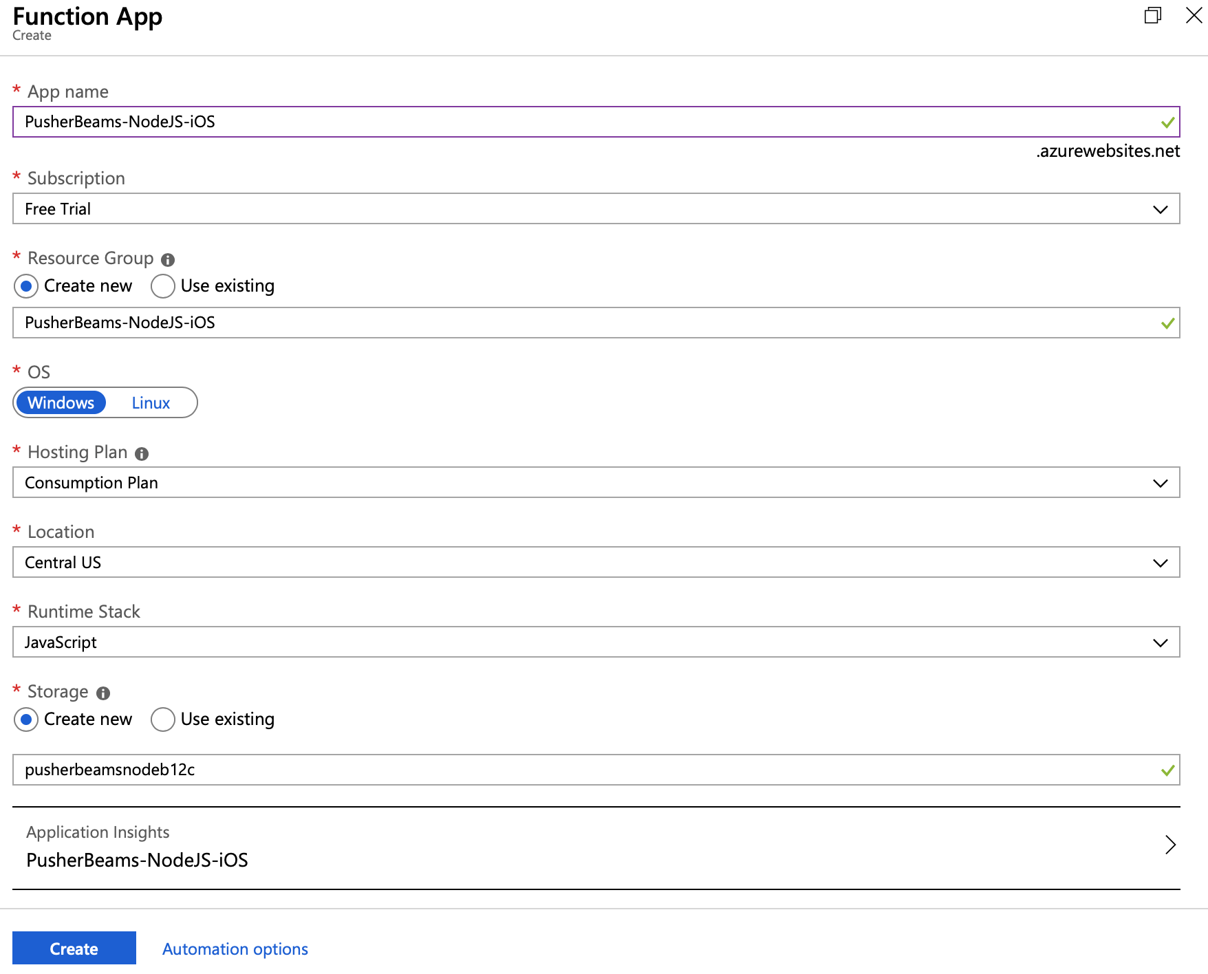 NodeJS-azure-beams-notifications-img2