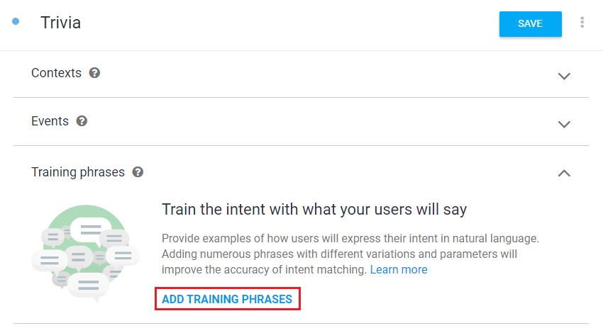 chatbot-kotlin-add-training-phrases