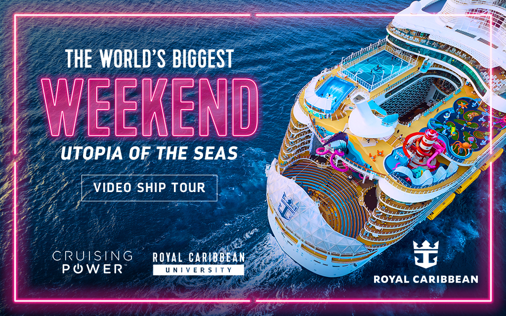 It's official. Utopia of the SeasSM has been sailing for 100 days and we couldn't have achieved this without your incredible support! To celebrate this amazing journey, we're excited to launch an exclusive Virtual Ship Tour video series that you and your clients won't want to miss!
