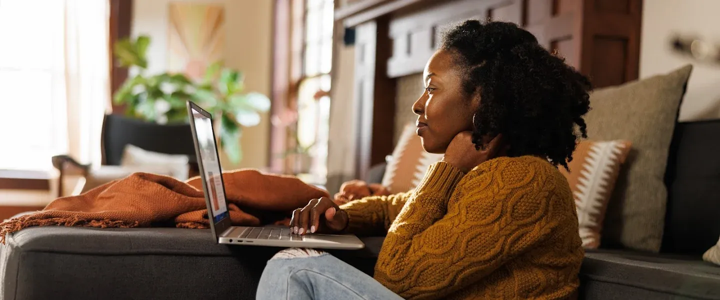 Woman with laptop